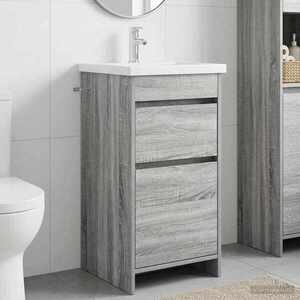Imagine vidaXL Mobilă de baie cu chiuvetă Sonoma gri 42 x 40 x 84, 5 cm