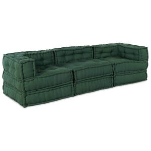 Imagine vidaXL Unitate de canapea modulară Țesătură Verde 210 x 70 x 56 cm