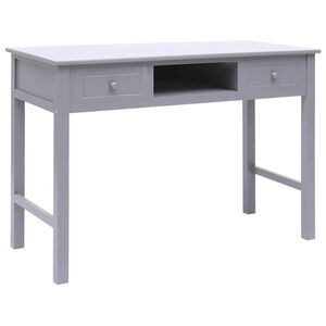 Imagine vidaXL Birou de scris, gri, 110 x 45 x 76 cm, lemn