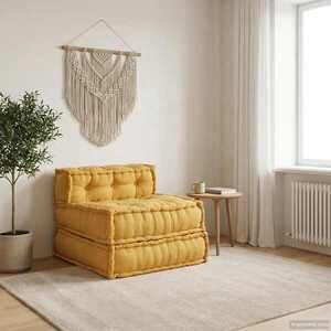 Imagine vidaXL Unitatea de sofa modulară galben 70x70x54 țesătură