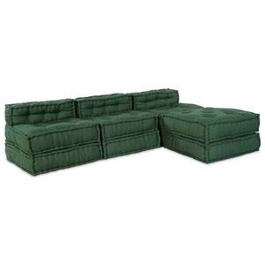 Imagine vidaXL Unitate de canapea modulară Țesătură Verde 210 x 140 x 56 cm