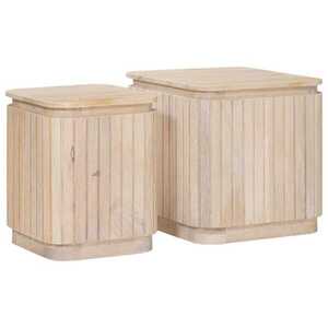 Imagine vidaXL Set de mese laterale handmade 2 buc. Alb 45 x 45 x 45 cm