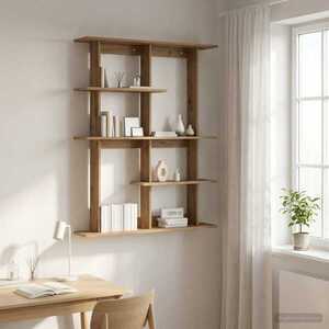 Imagine vidaXL Raft de perete Stejar Artizanal 102 x 20 x 130 cm