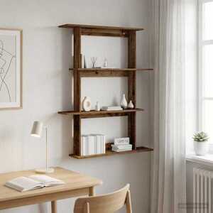 Imagine vidaXL Raft de perete Lemn vechi 100 x 20 x 126 cm Lemn prelucrat