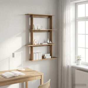Imagine vidaXL Raft de perete Stejar Artizanal 100 x 20 x 126 cm