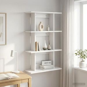 Imagine vidaXL Raft de perete Montare pe perete Alb 56 x 20 x 90 cm