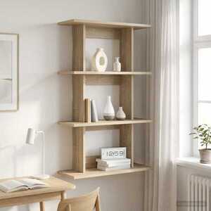 Imagine vidaXL Raft de perete Montare pe perete Stejar Sonoma 56 x 20 x 90 cm