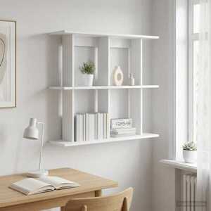 Imagine vidaXL Raft de perete Montare pe perete Alb 80 x 20 x 75 cm