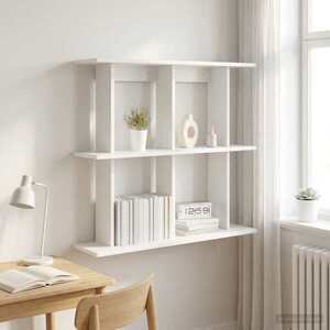 Imagine vidaXL Raft de perete Montare pe perete Alb 100 x 20 x 75 cm