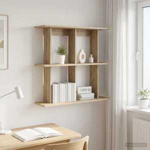 Imagine vidaXL Raft de perete Montare pe perete Stejar Sonoma 100 x 20 x 75 cm