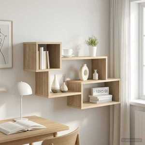 Imagine vidaXL Raft suspendat Montare pe perete Stejar Sonoma 87 x 20 x 55 cm