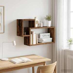 Imagine vidaXL Raft de perete Montare pe perete Lemn vechi 55 x 15 x 35 cm