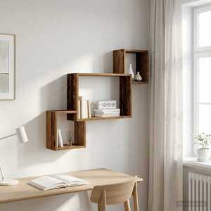 Imagine vidaXL Raft de perete Montare pe perete Lemn vechi 91, 5 x 15 x 76 cm