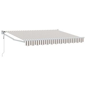 Imagine vidaXL Copertină retractabilă Gri deschis și alb. 3, 5 x 2, 5 m