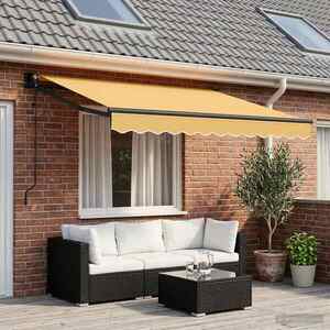 Imagine vidaXL Copertină retractabilă Nisipiu 3, 5 x 2, 5 m Poliester și metal