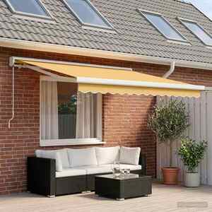 Imagine vidaXL Copertină retractabilă Nisipiu 350 x 250 cm Pânză și Aluminiu