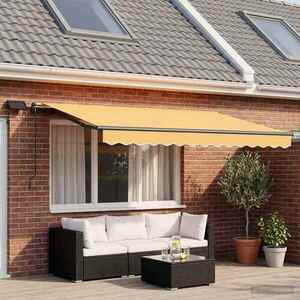 Imagine vidaXL Copertină retractabilă Nisipiu 450 × 350 cm