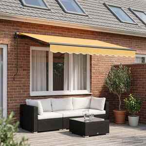 Imagine vidaXL Copertină retractabilă Nisipiu 450 × 350 cm