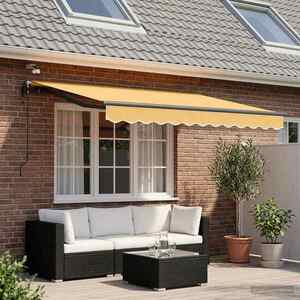 Imagine vidaXL Copertină retractabilă Nisipiu 500 × 300 cm Poliester