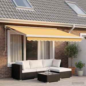 Imagine vidaXL Copertină retractabilă Nisipiu 500 × 300 cm Stofă și Metal