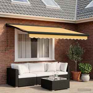 Imagine vidaXL Copertină retractabilă Nisipiu 500 × 300 cm Pânză și Aluminiu
