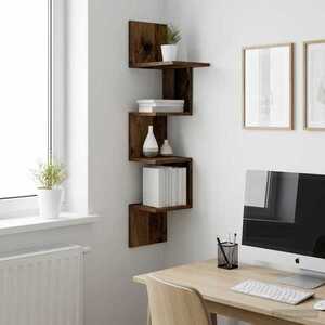 Imagine vidaXL Raft de perete Montare pe perete Lemn vechi 32 x 21 x 107 cm
