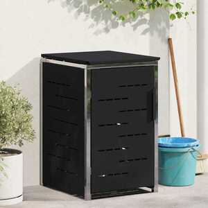 Imagine vidaXL Depozitare pentru Containere cu Roți for 1 Bin 240L Negru