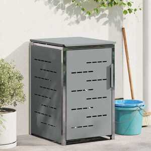 Imagine vidaXL Depozitare pentru Containere cu Roți pentru 1 coș 240L Gri