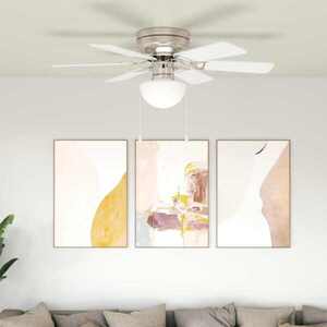 Imagine vidaXL Ventilator de tavan cu lumină Ø 82 cm Alb