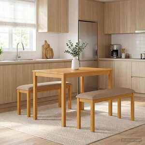Imagine vidaXL Bancă de Dining 95 x 32 x 45 cm Lemn de stejar masiv Gri