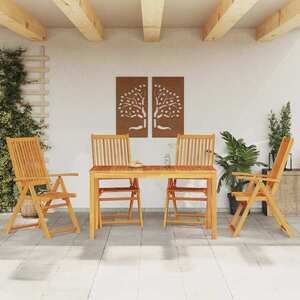 Imagine vidaXL Set mobilier de grădină, 5 piese, 140x80x74 cm, lemn masiv de acacia