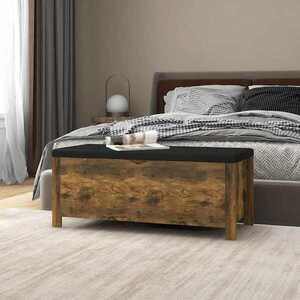 Imagine vidaXL Cutie depozitare pernă stejar sonoma 105x40x45cm lemn prelucrat