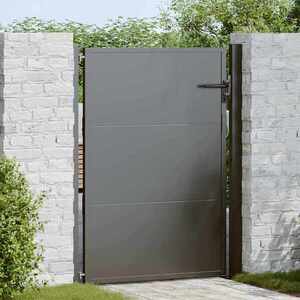 Imagine vidaXL Poartă de grădină 110 x 130 cm Oțel vopsit electrostatic Blocat