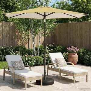 Imagine vidaXL Parasol de grădină cu lumini LED și bază 270 x 270 cm Poliester
