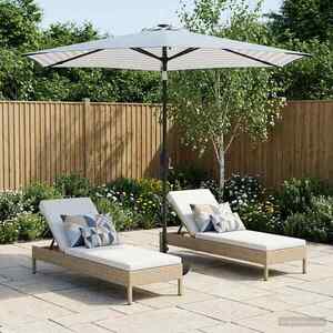 Imagine vidaXL Parasol de grădină cu lumini LED și bază 270 x 270 cm Poliester