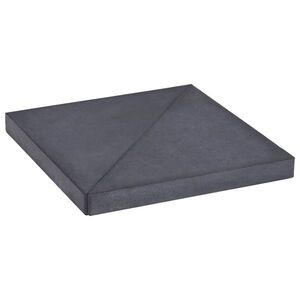 Imagine vidaXL Placă de greutate umbrelă, negru, granit, 15 kg, pătrat