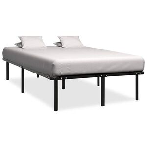 Imagine vidaXL Cadru de pat, negru, 200 x 200 cm, metal