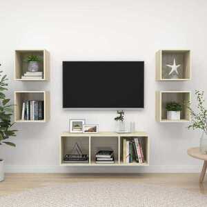 Imagine vidaXL Set de dulapuri TV, 5 piese, stejar Sonoma, lemn prelucrat
