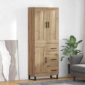 Imagine vidaXL Bufet 2 buc. Stejar Artizanal 69, 5 x 34 x 180 cm