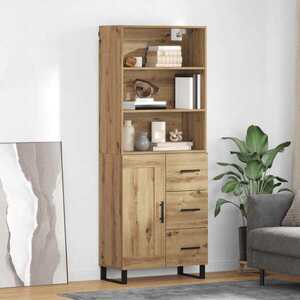 Imagine vidaXL Bufet 2 buc. Stejar Artizanal 69, 5 x 34 x 180 cm