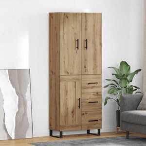 Imagine vidaXL Bufet 2 buc. Stejar Artizanal 69, 5 x 34 x 180 cm