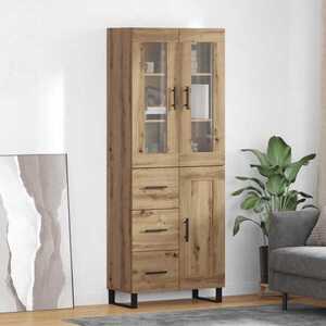 Imagine vidaXL Bufet 2 buc. Stejar Artizanal 69, 5 x 34 x 180 cm Lemn prelucrat