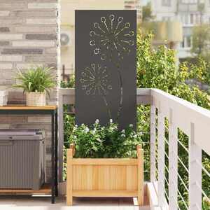 Imagine vidaXL Ecran de intimitate pentru grădină Traforaj Negru 50 x 140 cm