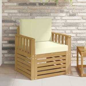 Imagine vidaXL 2 Bucată Set de canapele de exterior Poliester Alb și Crem