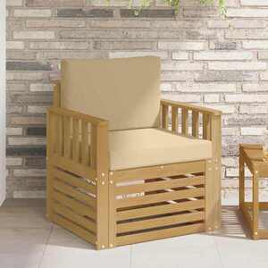 Imagine vidaXL 2 Bucată Set de canapele de exterior Poliester Alb și Bej