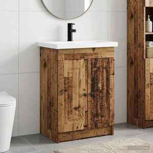 Imagine vidaXL Set de mobilier pentru baie Lemn vechi 56 x 37, 5 x 81 cm