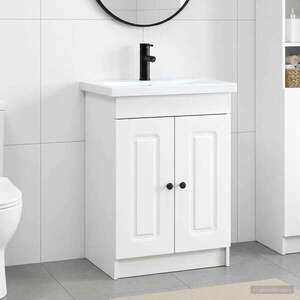 Imagine vidaXL Set de mobilier pentru baie Alb 78, 5 x 37, 5 x 81 cm
