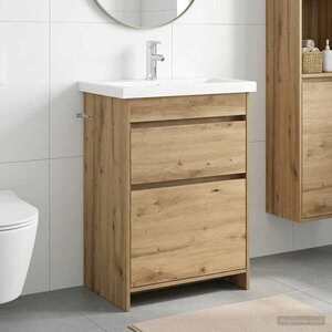 Imagine vidaXL Set de mobilier pentru baie Stejar Artizanal 61 x 40 x 84, 5 cm