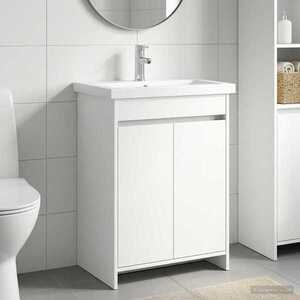 Imagine vidaXL Set de mobilier pentru baie Alb 61 x 40 x 84, 5 cm