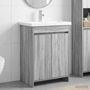Imagine vidaXL Set de mobilier pentru baie Sonoma gri 61 x 40 x 84, 5 cm